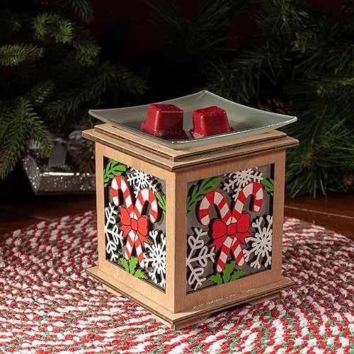 Scentsationals Christmas Wax Warmer - Candy Cane Bow