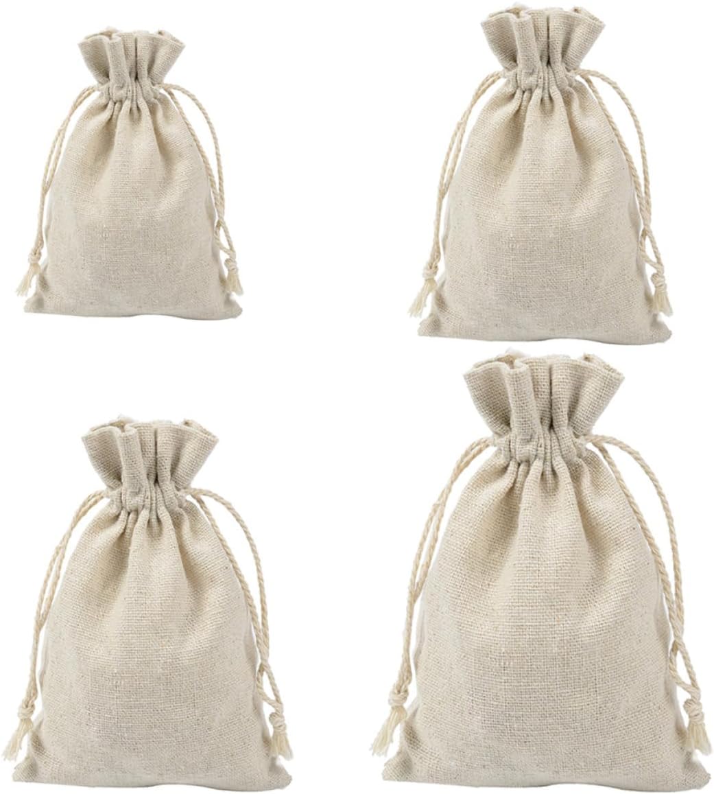 4pcs Reusable Lavender Sachet Bags with Drawstring Storage