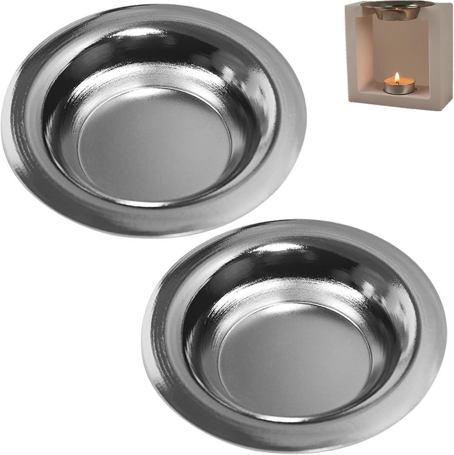 Spero 2 Pcs Oil Warmer Replacement Metal Wax Tray