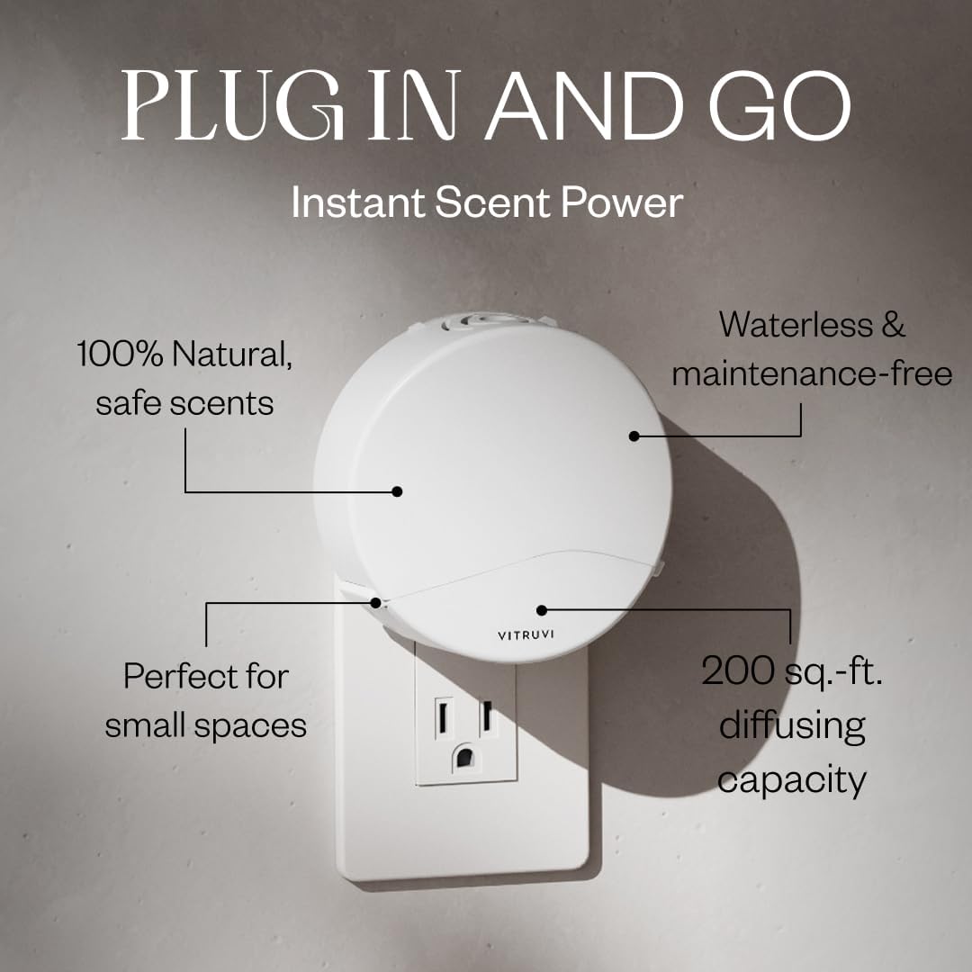 Vitruvi Push Plug-in Wall Diffuser Starter Kit Vanilla Mint