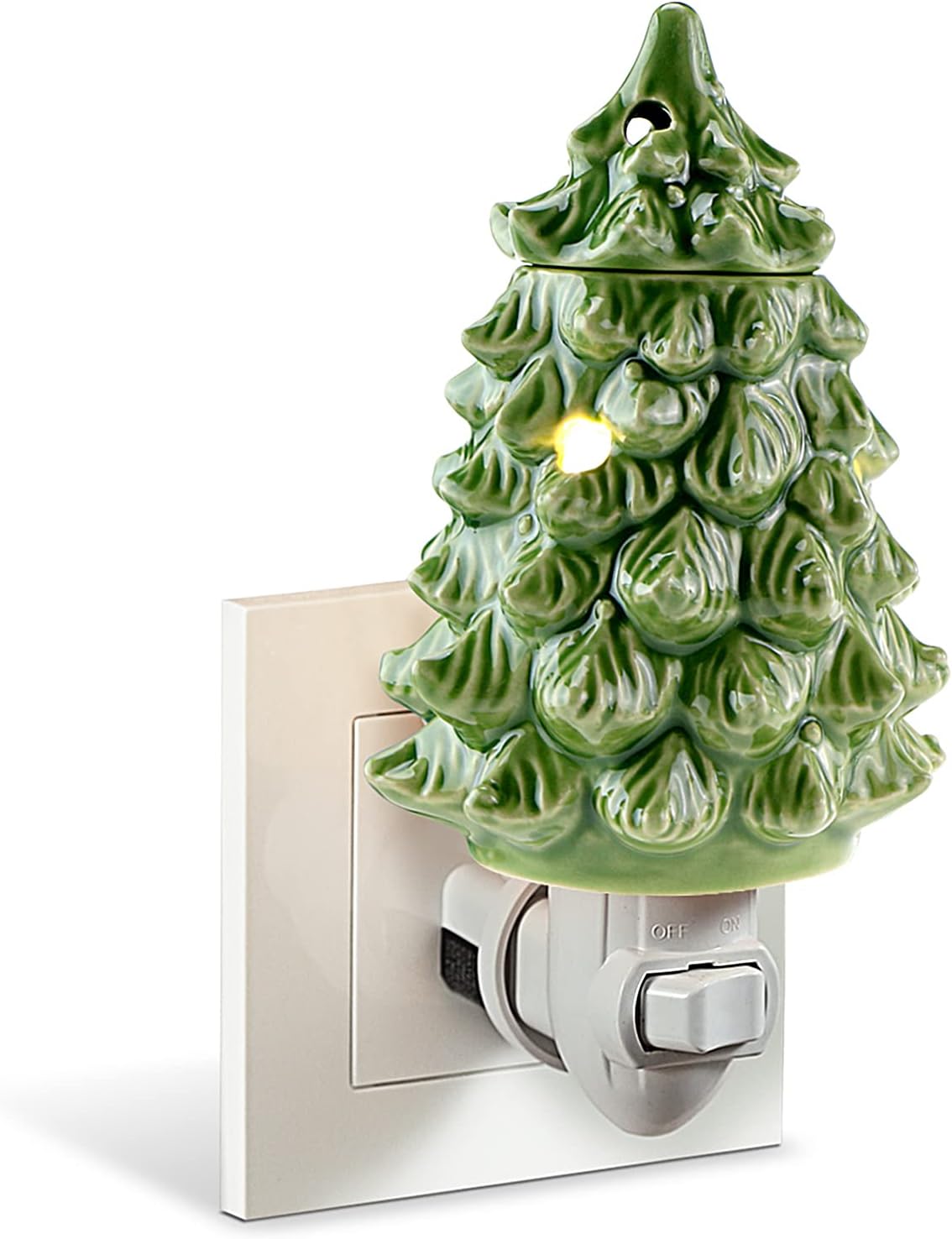 STARMOON Pluggable Fragrance Warmer with 2 Bulbs - Christmas Tree Decor