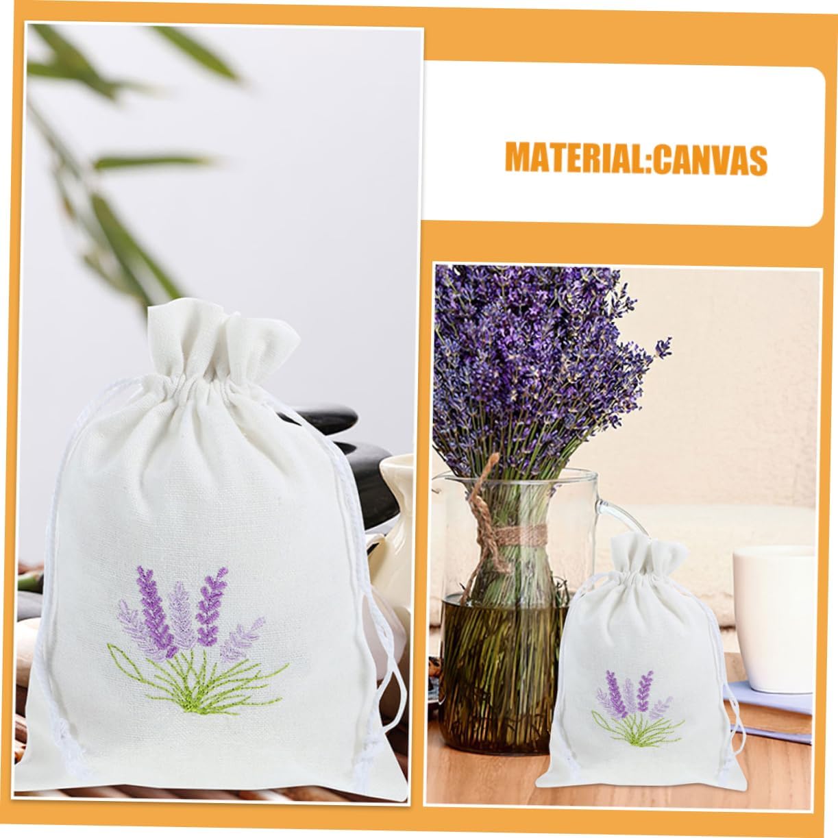 PRETYZOOM 4Pcs Lavender Sachet Drawstring Bags