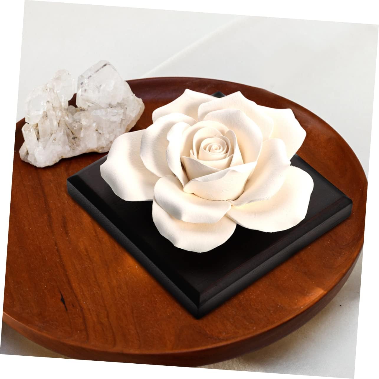GLEAVI 2pcs Ceramic Rose Aroma Diffuser for Home Office and Car