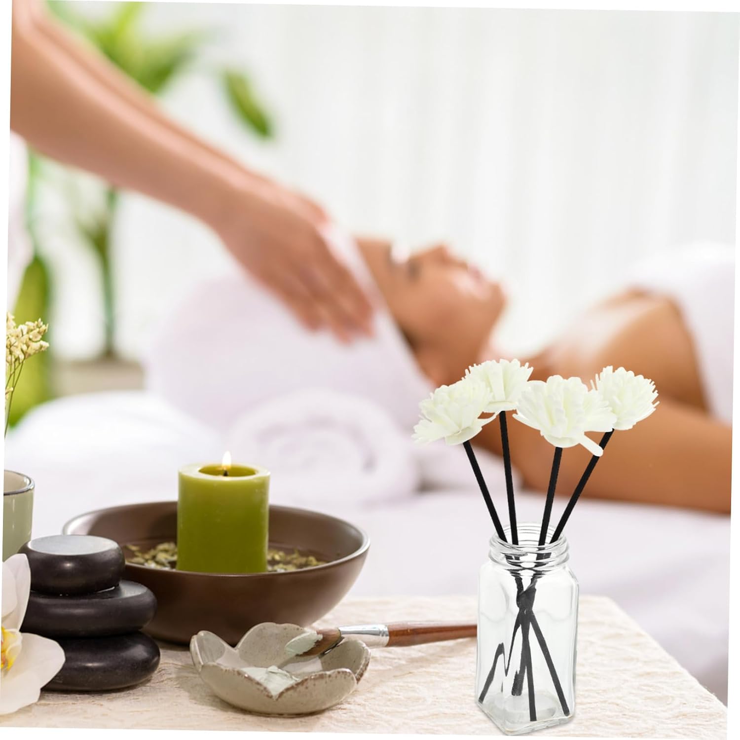 Garneck 4Pcs Aroma Diffuser Flower Sticks