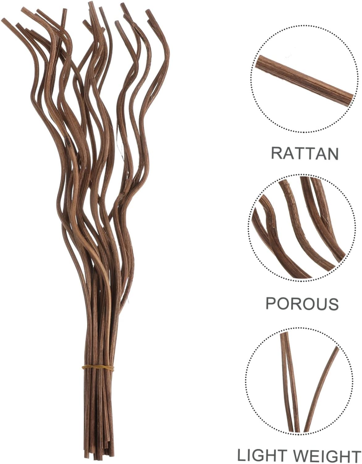 Homoyoyo 40pcs Rattan Diffuser Sticks for Essential Oils