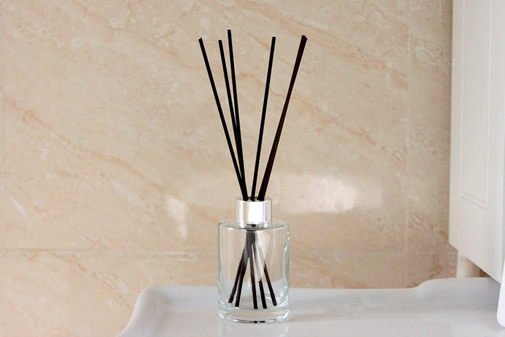 Set of 4 Glass Diffuser Bottles with Caps 42 Inches High