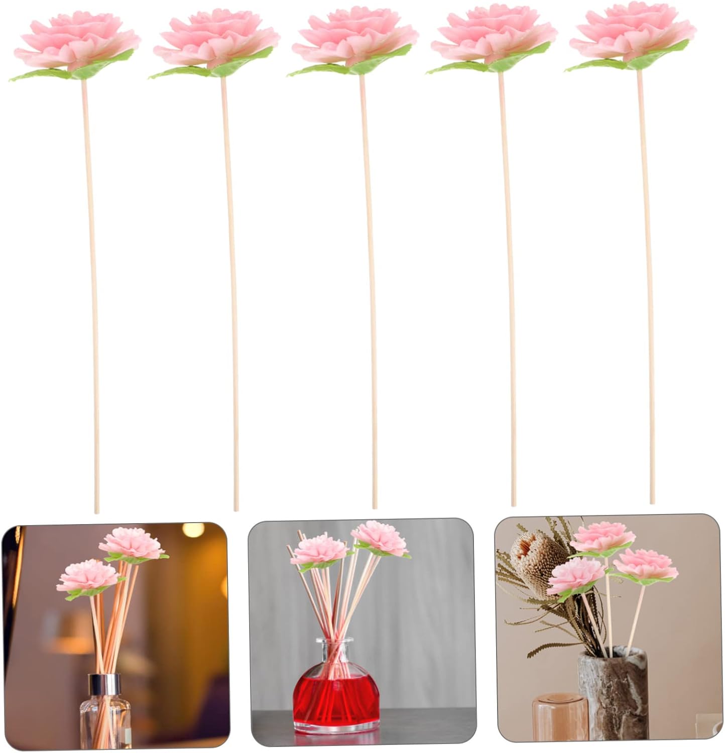 5 Pcs Diffuser Flowers Decorative Sticks for Home Office