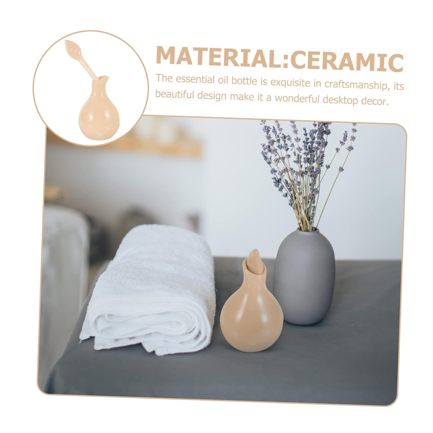 Essential Oil Ceramic Diffuser Jar for Home Office Aromatherapy