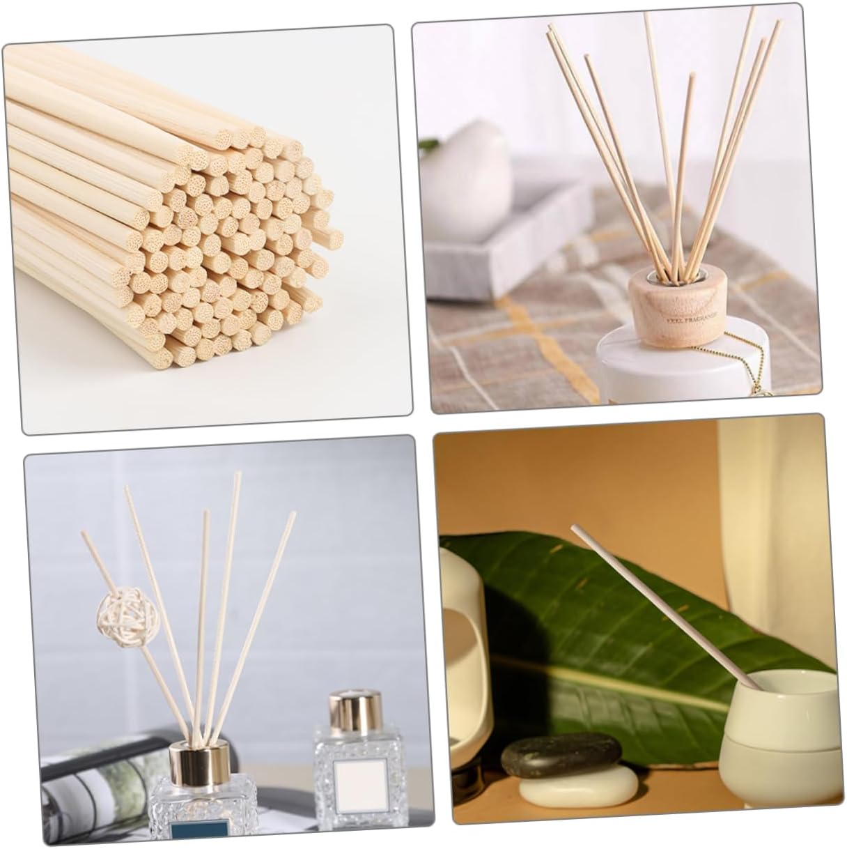 100Pcs Natural Rattan Diffuser Sticks for Aromatherapy