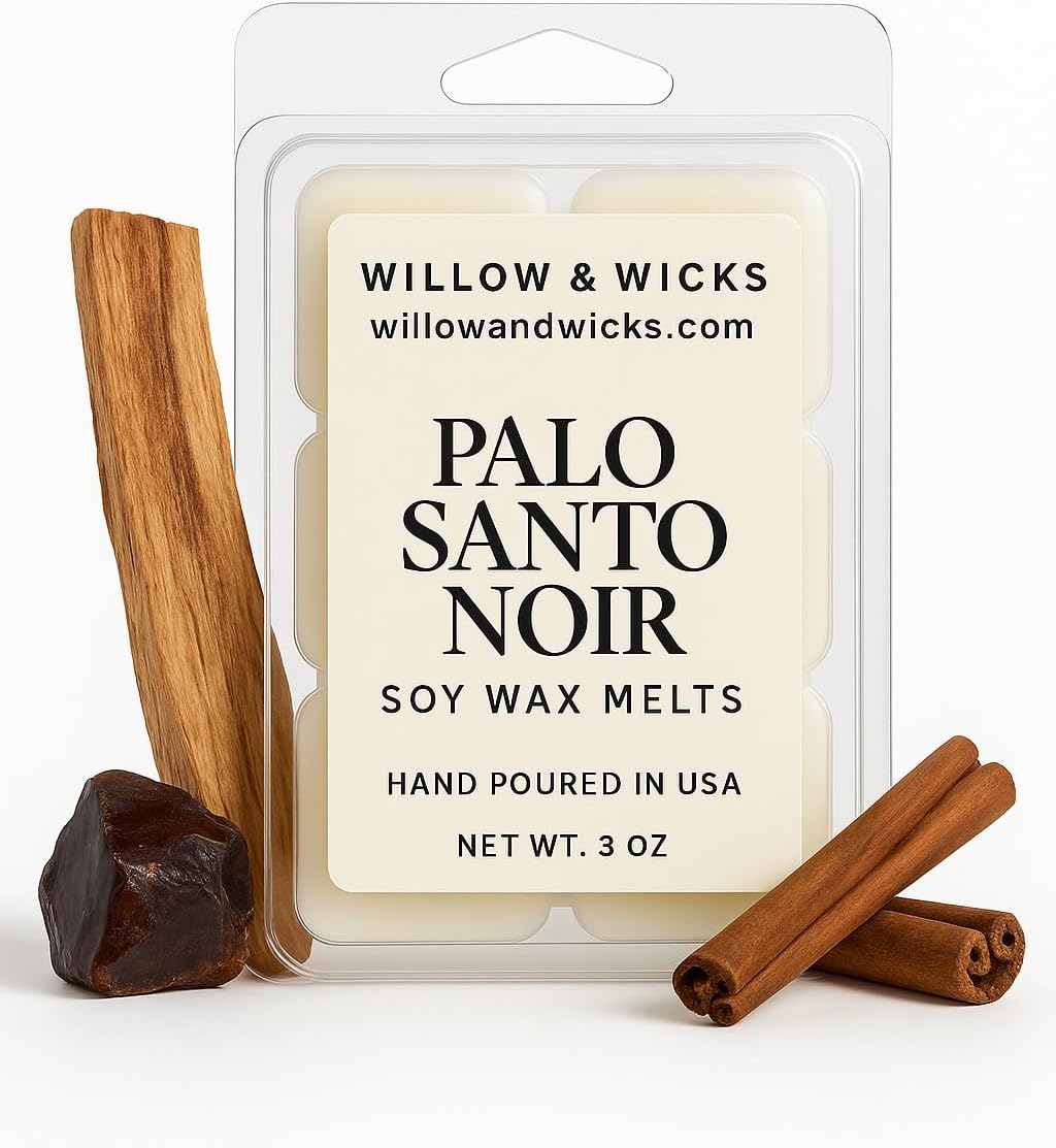 Willow Wicks Palo Santo Noir Wax Melt Soy Wax Clamshell 6 Cubes