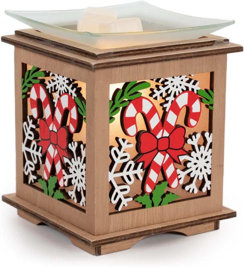 Scentsationals Christmas Wax Warmer - Candy Cane Bow