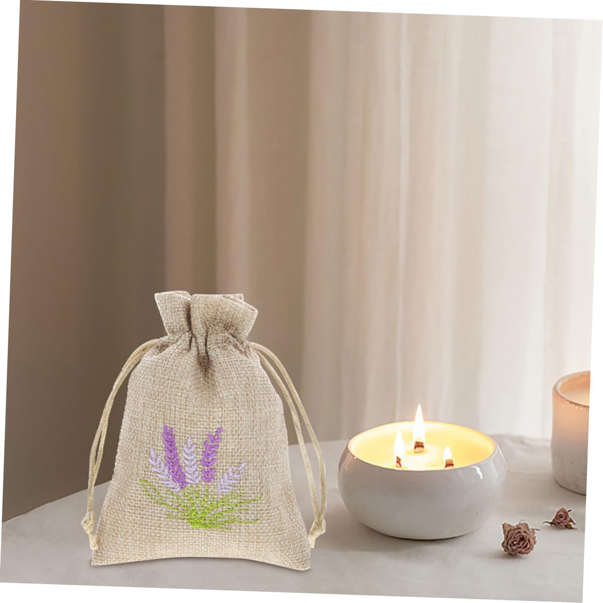 20pcs Cotton Lavender Sachet Bags for Home Decor