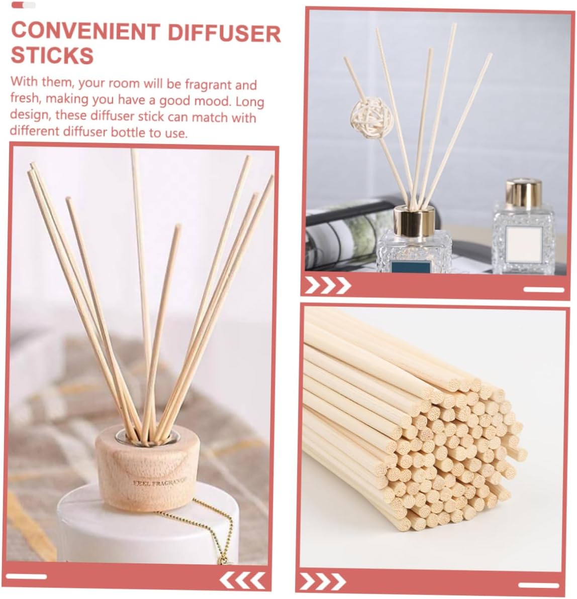 100Pcs Rattan Diffuser Sticks for Home Fragrance