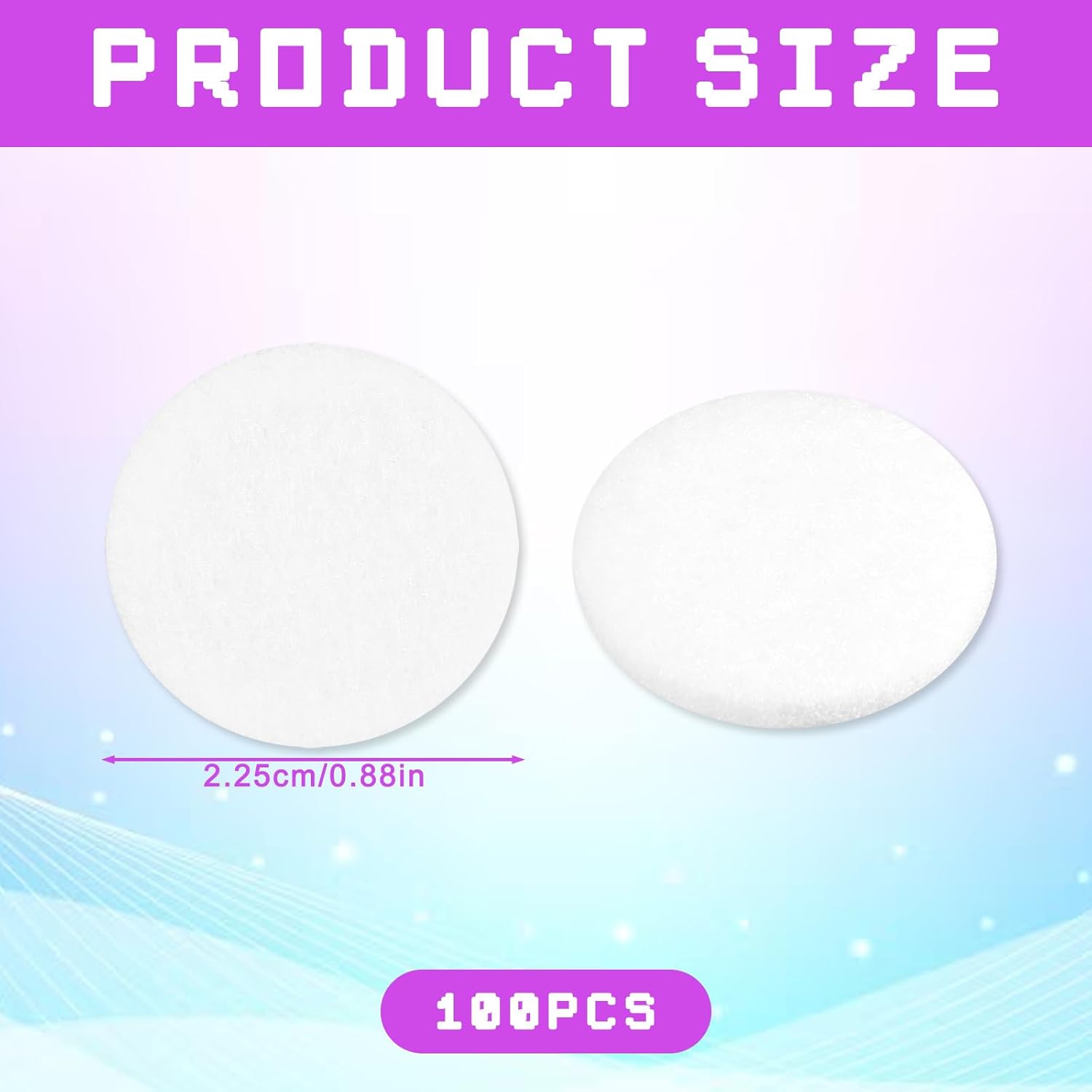 Larrel 100 Pcs Round Aromatherapy Pads for Diffusers