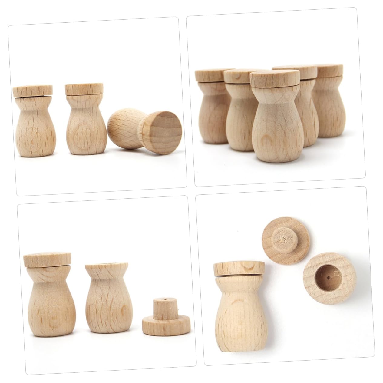 ADOCARN 6PCS Wooden Diffuser Pendant for Home Office Decor