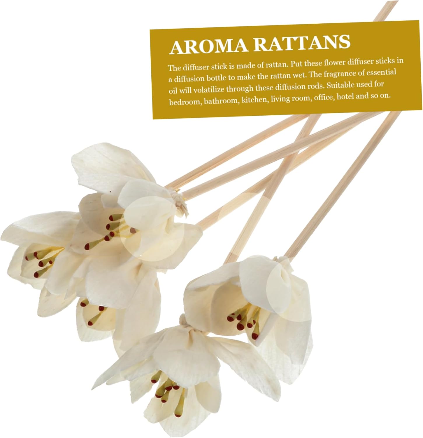 BESPORTBLE 5pcs Wicker Diffuser Sticks for Home Fragrance