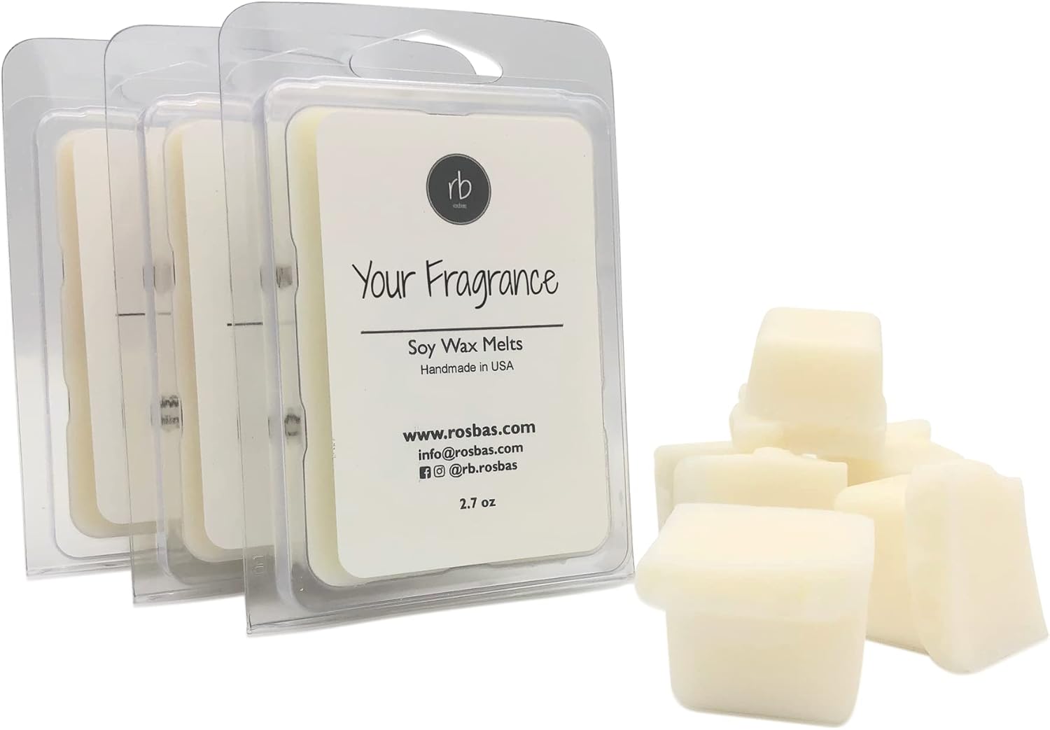rosbas Soy Wax Melts Vanilla Scent 3 Packs Long Lasting
