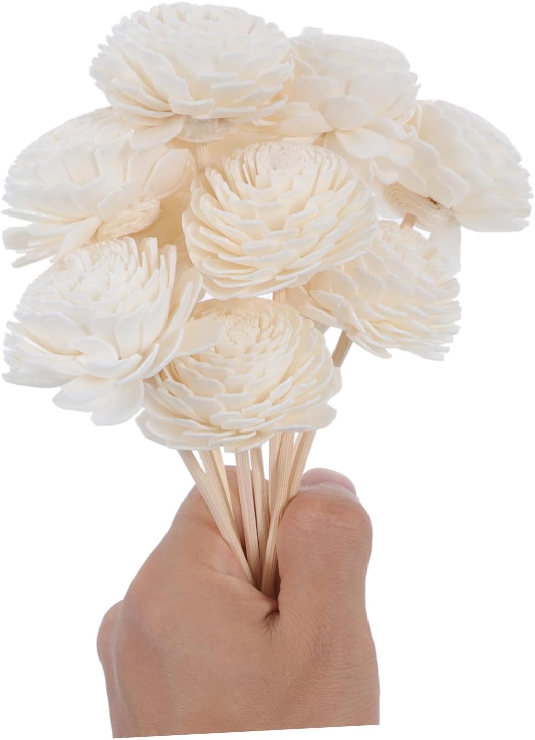 10pcs Fragrance Diffuser Sticks with Dried Flowers for Home and Office