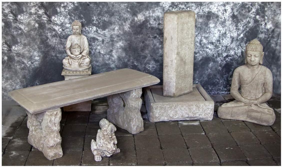 Basalt Fountain with Buddha and Bench Package 1088