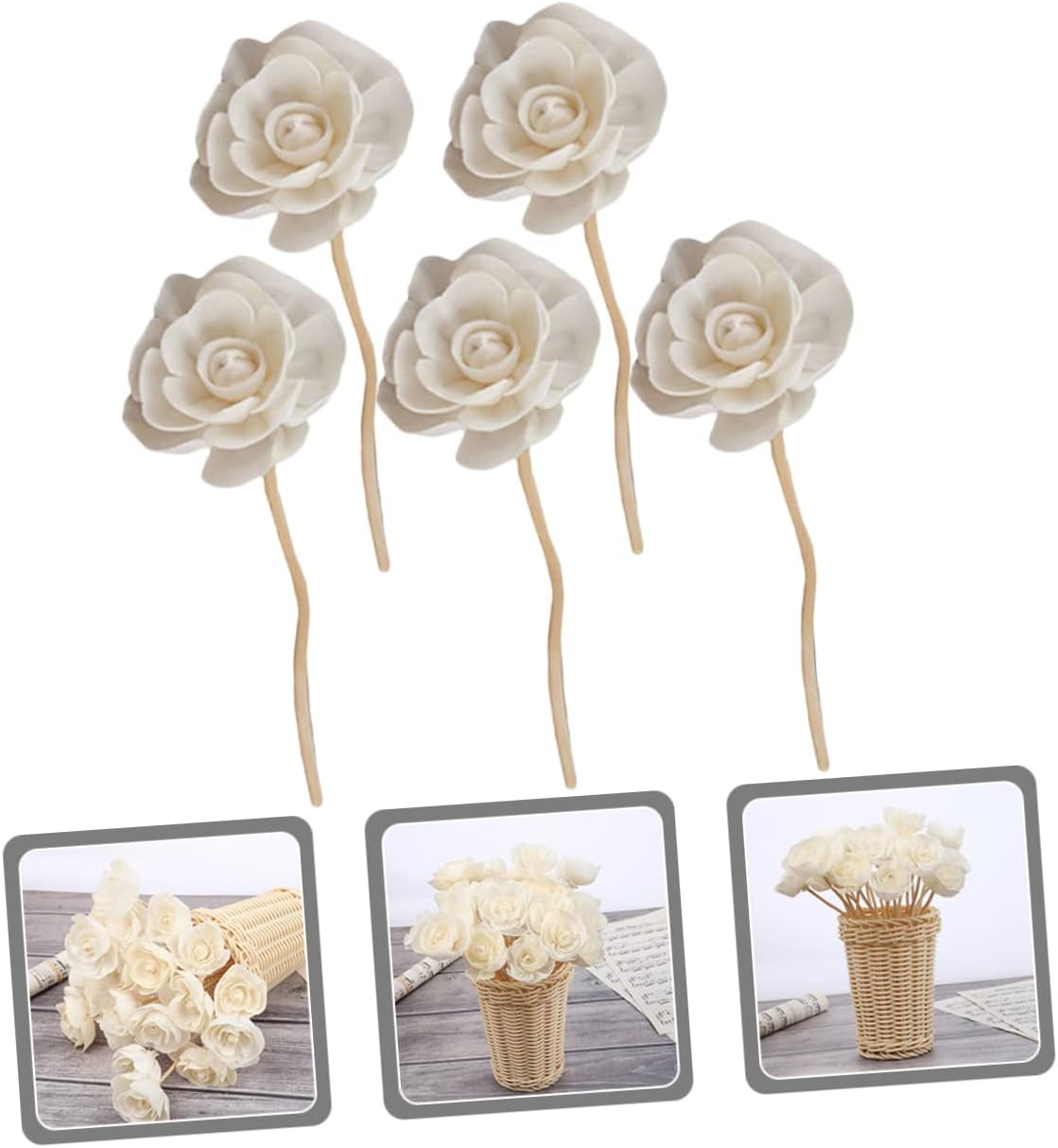 STOBAZA 5pcs Rattan Diffuser Sticks for Home Fragrance