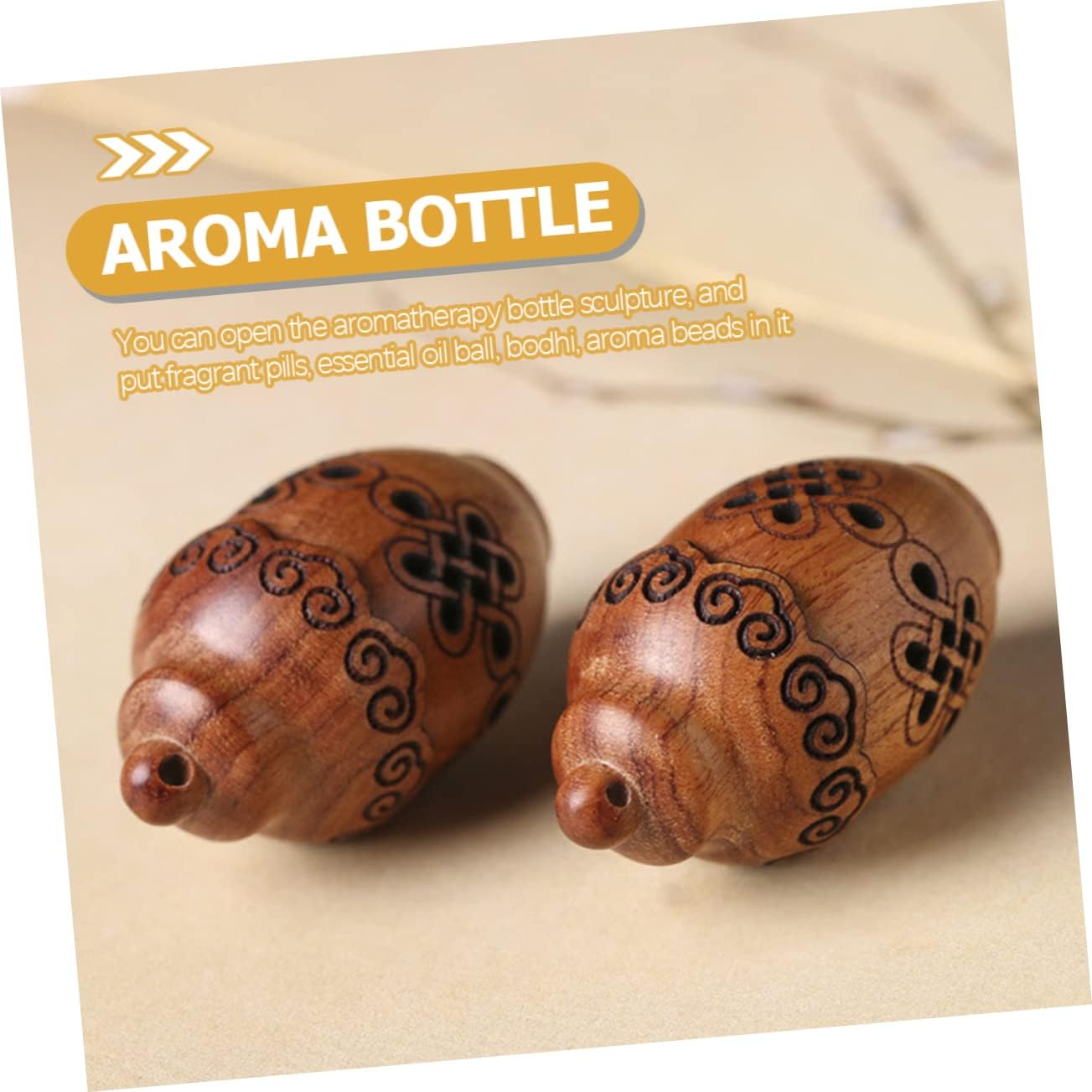 GALPADA Carving Aromatherapy Diffuser Pendant Bottle