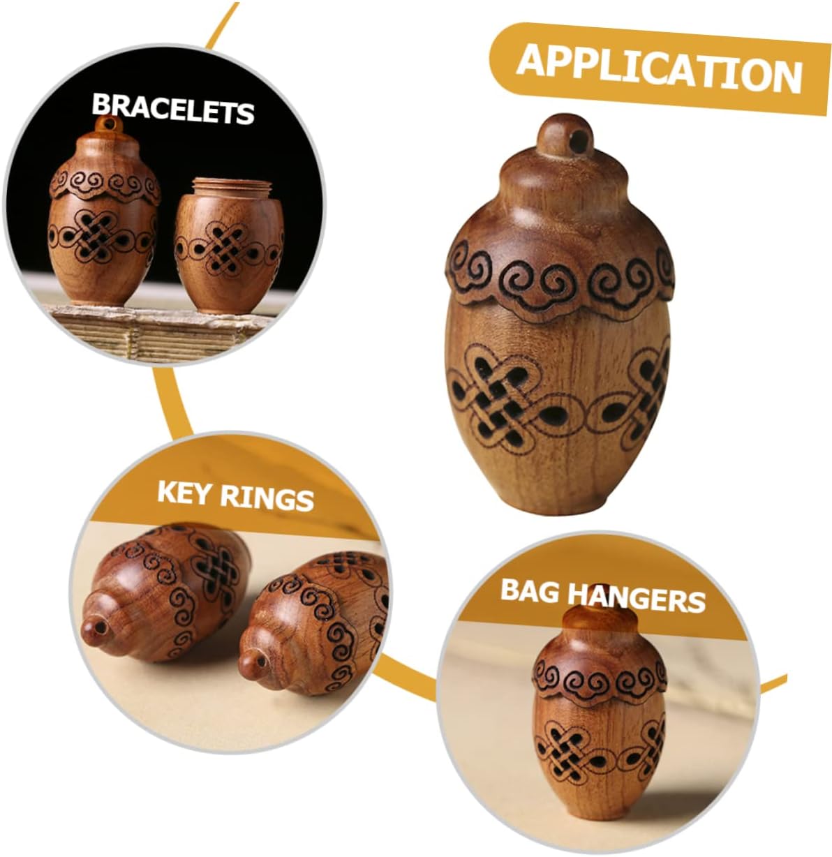 Retro Style Wooden Aroma Beads Holder Diffuser