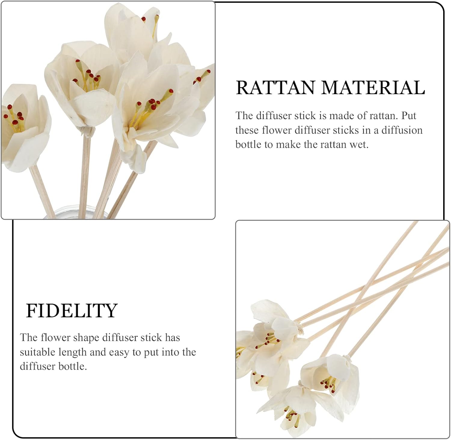 DOITOOL 5pcs Rattan Sticks for Diffusers