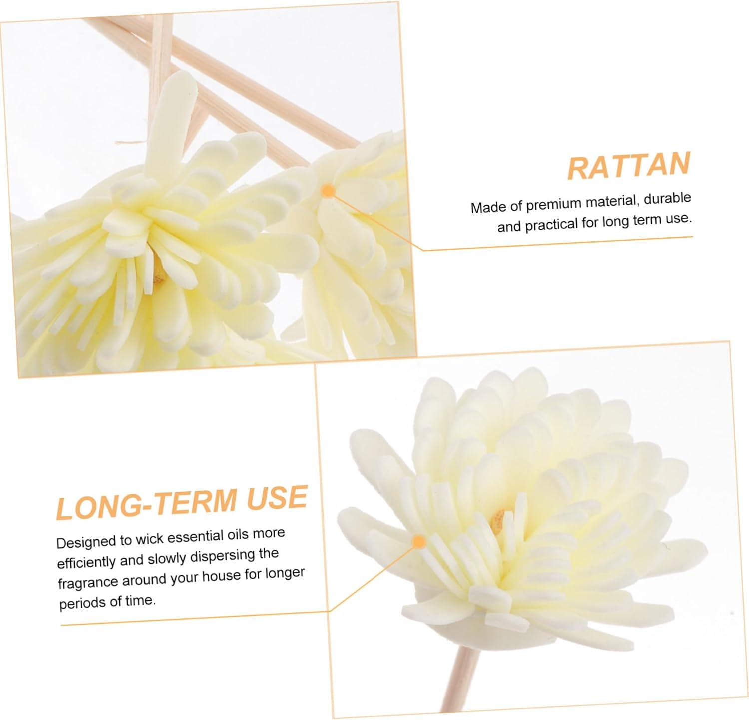 5 Set Small Chrysanthemum Scented Rattan Sticks for Diffuser Replacement