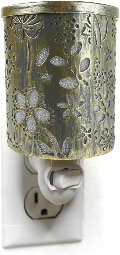 K-Cliffs Bronze Floral Fragrance Warmer Diffuser