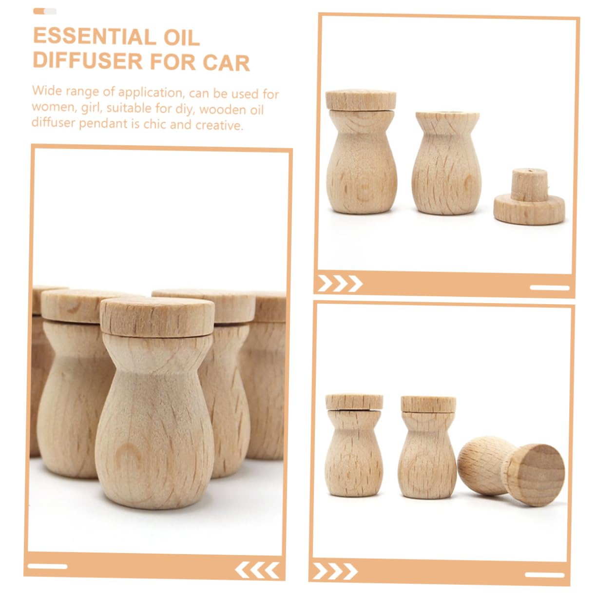 LIFKOME 6pcs Essential Oil Diffuser Pendant Car Decor