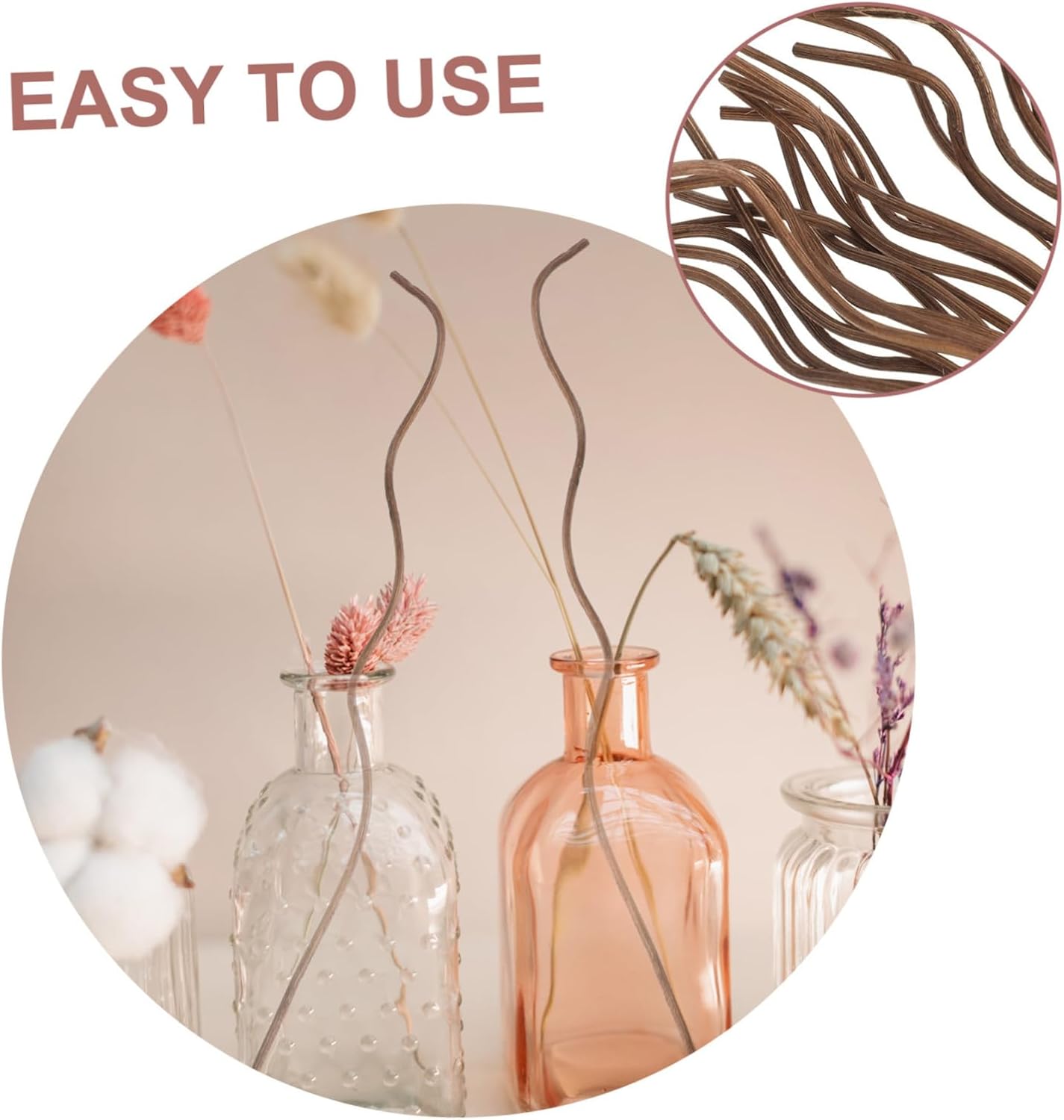 Cabilock 40pcs Wicker Diffuser Sticks for Aromatherapy