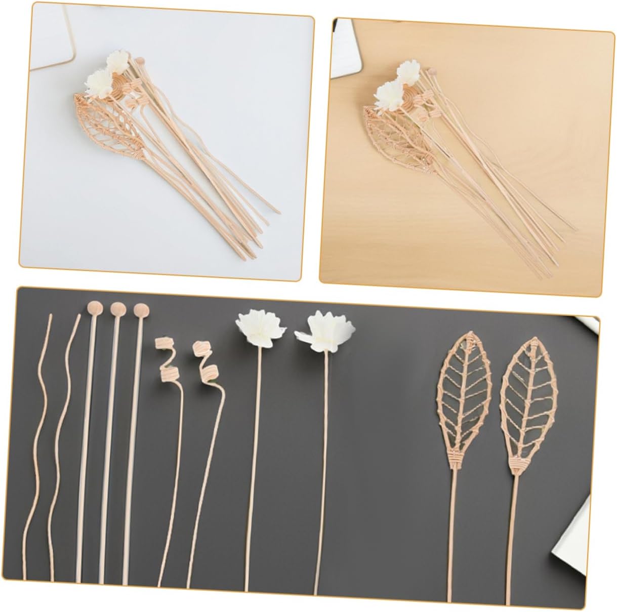 Cabilock 24Pcs Flameless Diffuser Sticks for Home Fragrance