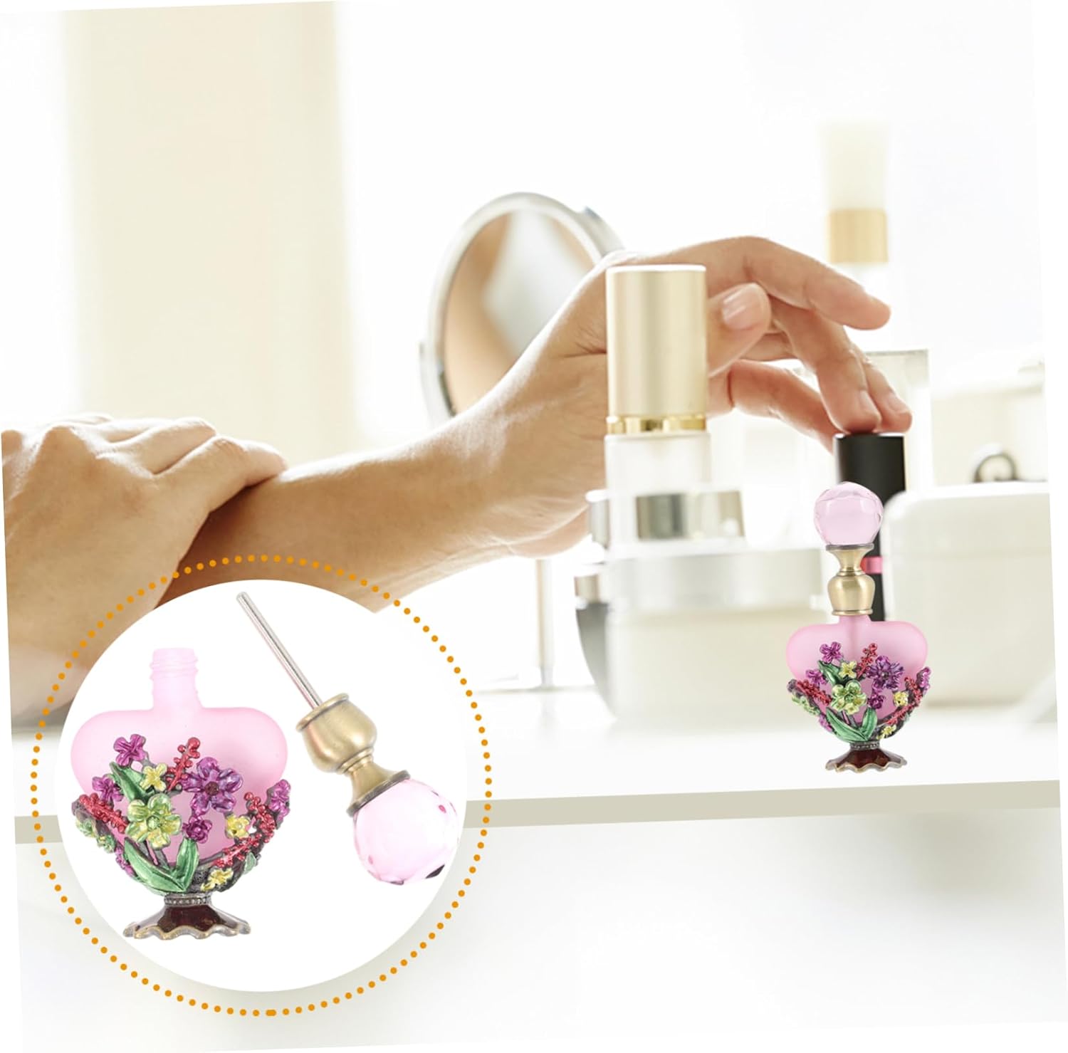 Retro Perfume Sample Bottle Essential Oil Storage Decorative