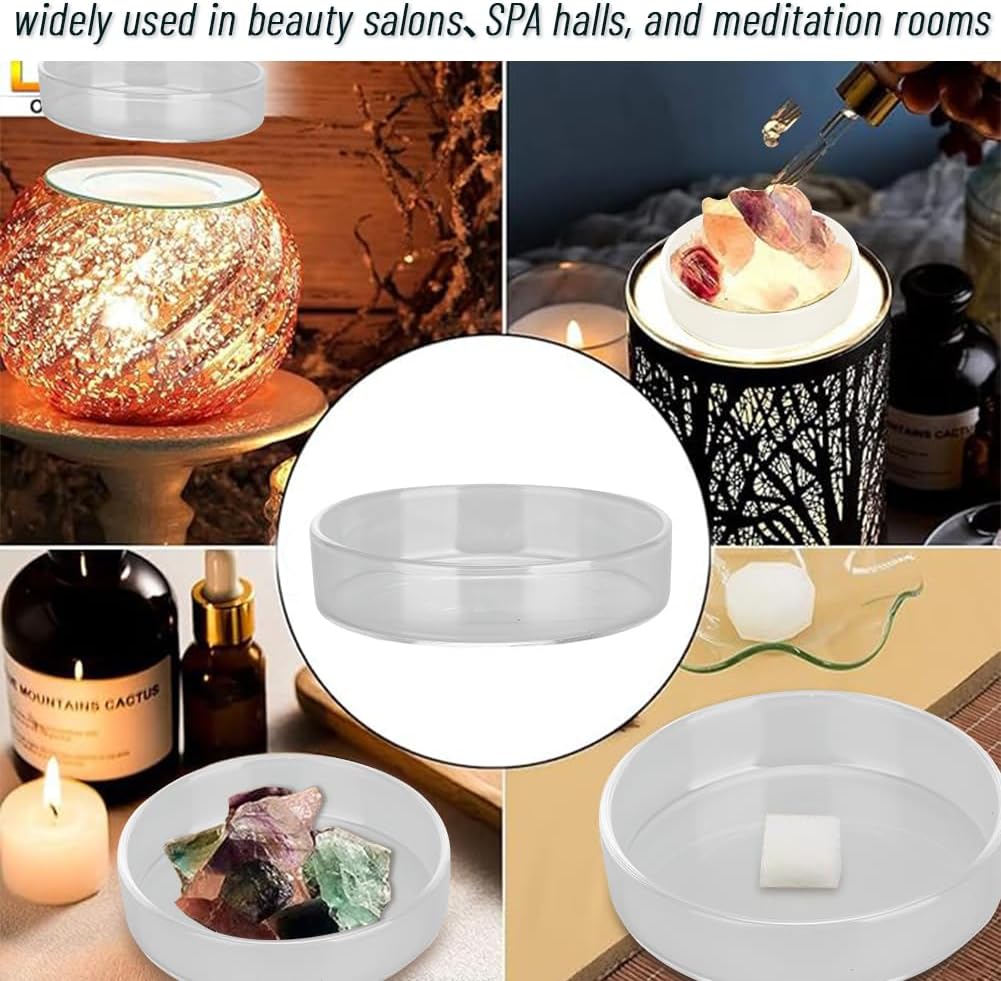 Sunicon Replacement Wax Warmer Dish Round Glass 03cm Thickness