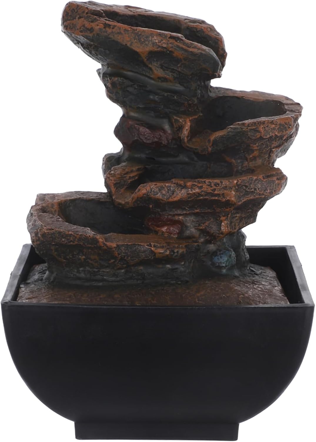 Cabilock Tabletop Fountain with LED Light and Water Sound