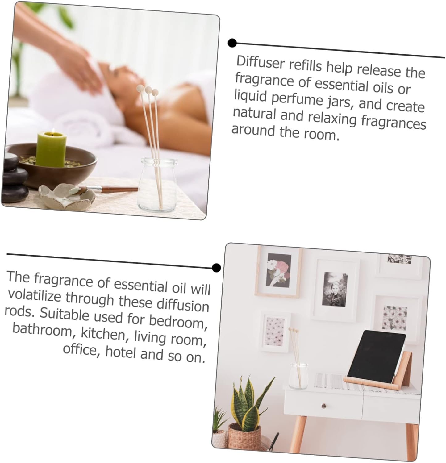 Happyyami 15pcs Wooden Diffuser Sticks for Aromatherapy