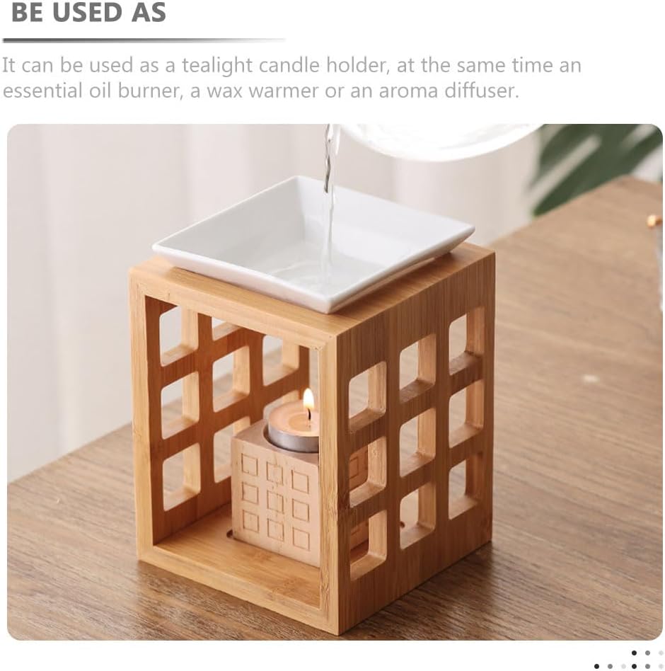Wooden Essential Oil Burner with Tealight Holder