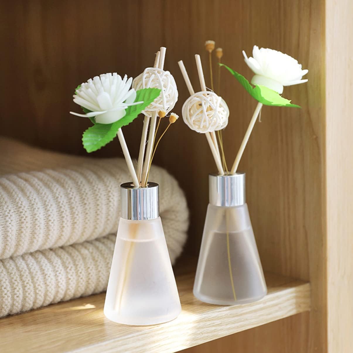 VOSAREA 30Pcs Natural Rattan Diffuser Sticks for Essential Oil Aromatherapy