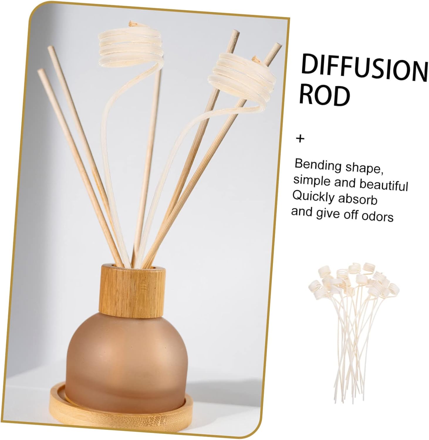20Pcs Rattan Aroma Diffuser Sticks for Home Office and Bedroom