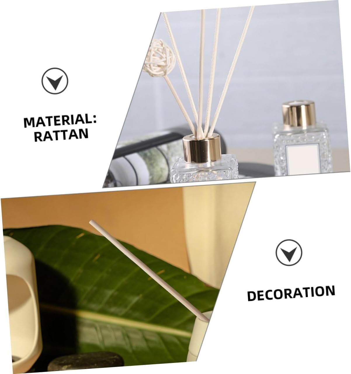 Sosoport 200Pcs Aroma Diffuser Sticks for Essential Oil and Home Fragrance