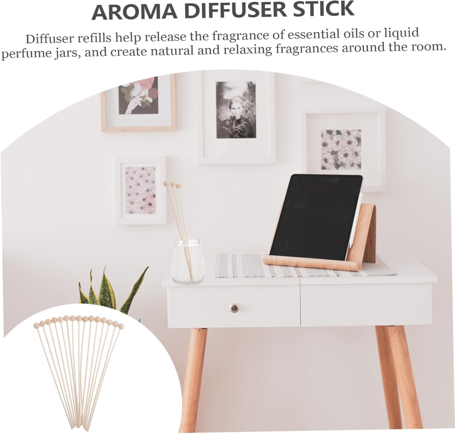 15Pcs Aroma Diffuser Sticks for Home Office Spa