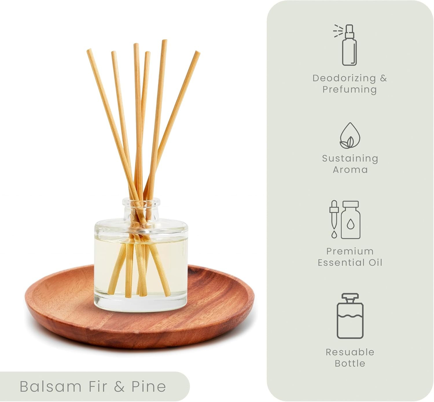 Hillhouse Naturals Balsam Fir Cedar Reed Diffuser Set
