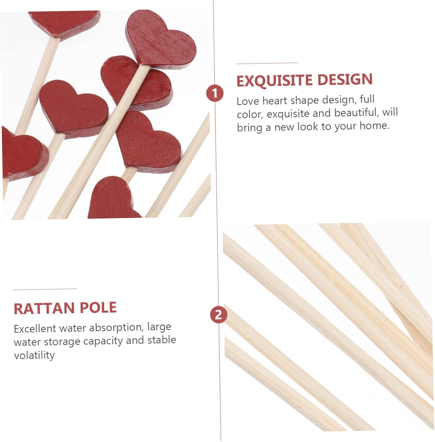 12 Piece Heart Shaped Aroma Sticks Set for Home and Office Aromatherapy