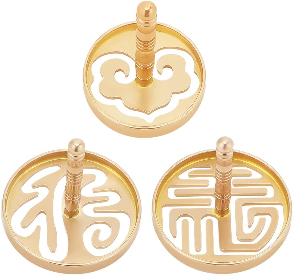 WEBEEDY 3 Styles Incense Press - Brass Tool for DIY Fragrance Yoga Meditation