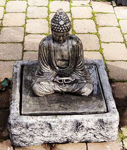 Water Fountain Sitting Buddha with Kamakura Buddha Lantern and Chinese Dragon Package