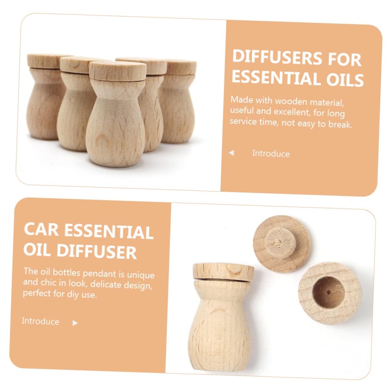 LIFKOME 6pcs Essential Oil Diffuser Pendant Car Decor