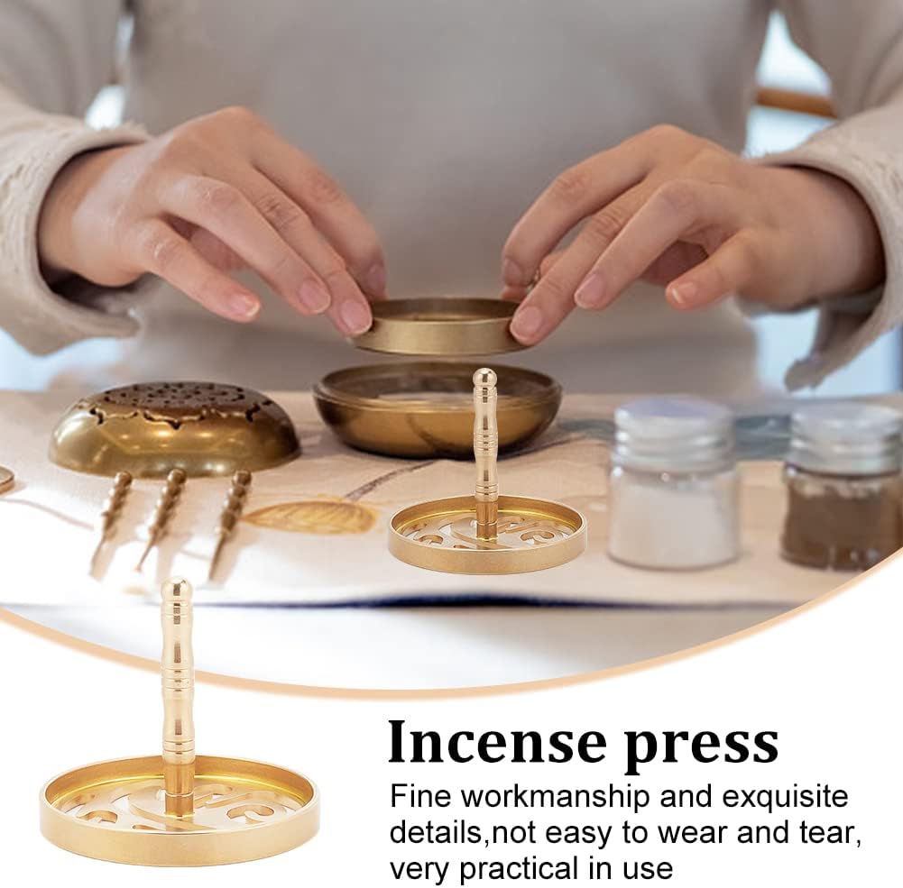 WEBEEDY 3 Styles Incense Press - Brass Tool for DIY Fragrance Yoga Meditation