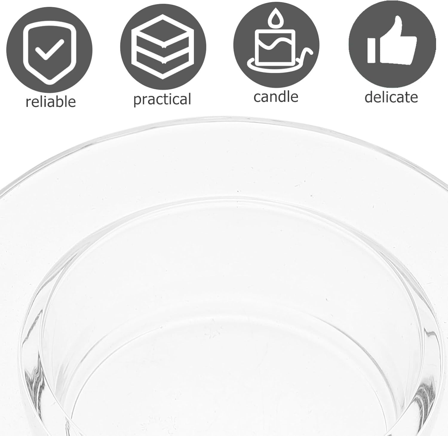 MAGICLULU 1Pcs Replacement Wax Warmer Dish Round Glass Bowl for Scented Candles