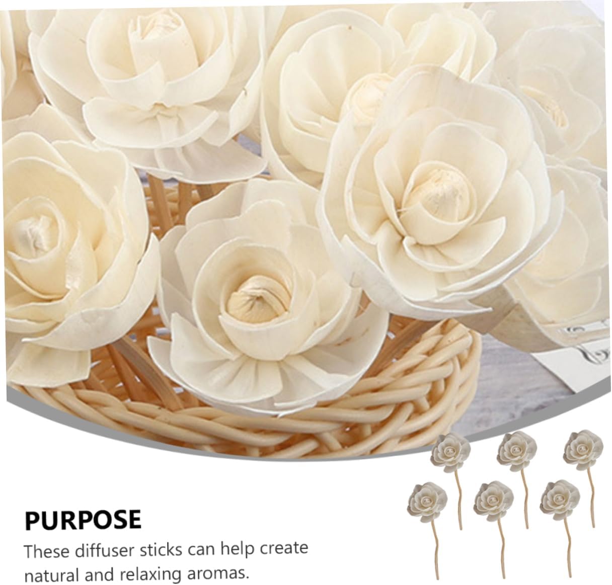 GOOHOCHY Diffuser Sticks 6 Pack Aromatherapy Natural Home Fragrance