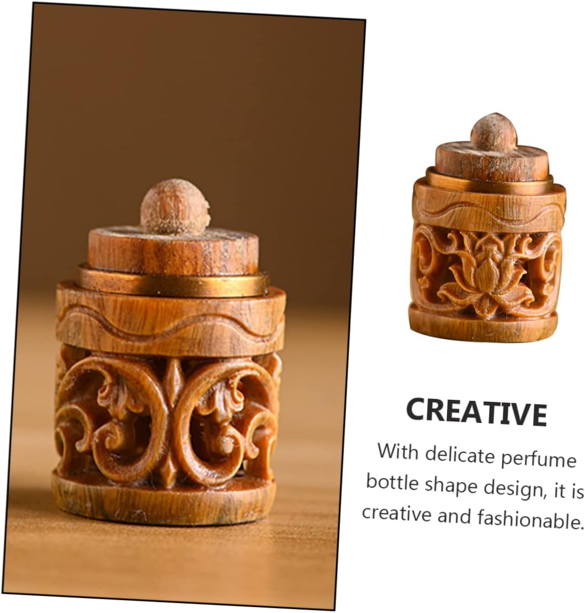 Cabilock Wooden Perfume Diffuser Keychain Aromatherapy Pendant